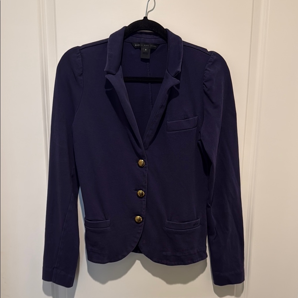 Marc By Marc Jacobs Blue Knit Blazer